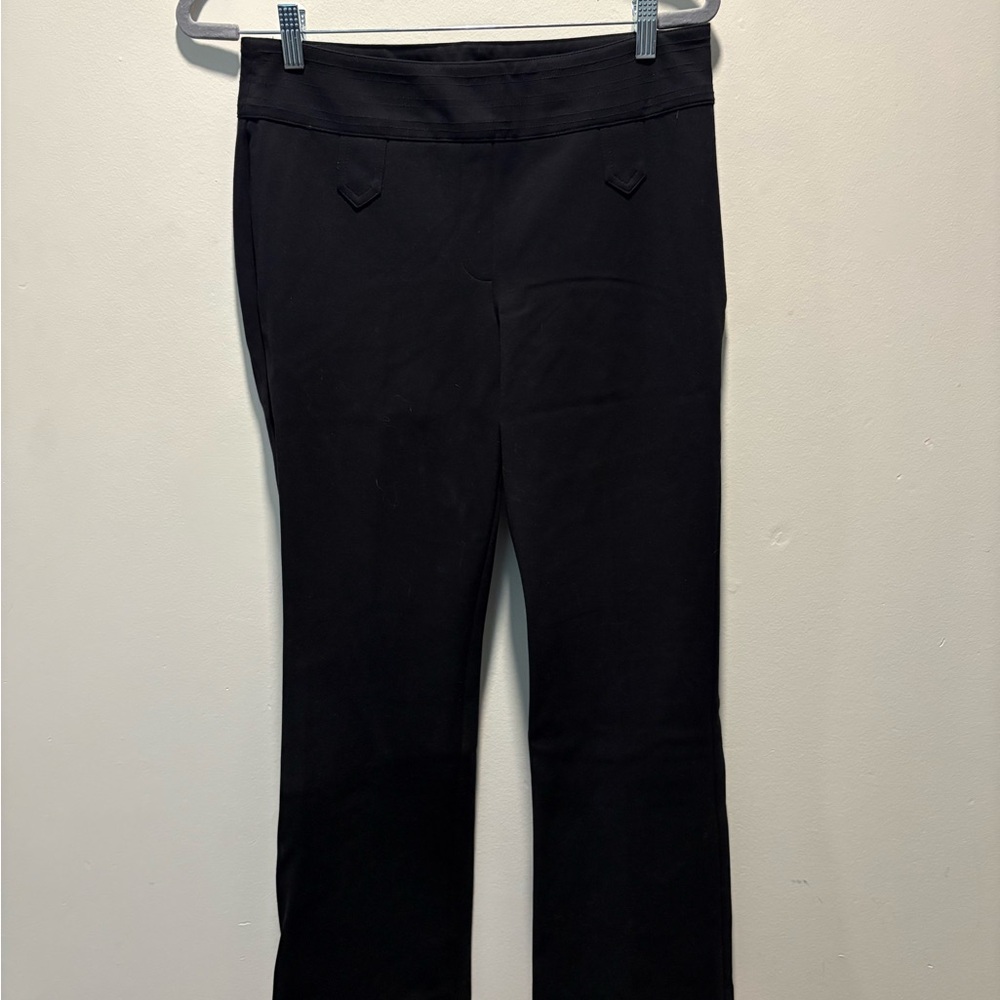 3/$30 Rekucci Ease Into Comfort Petite Straight Leg Pants | Black 10P